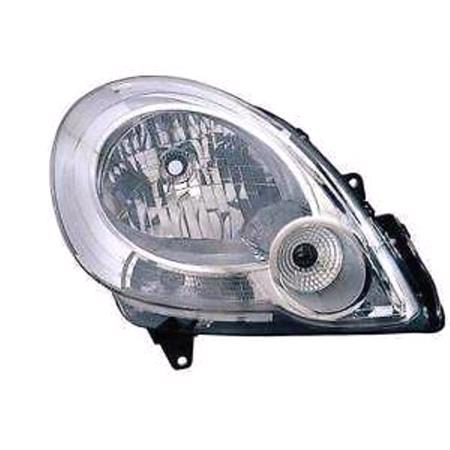 Right Headlamp (Halogen, Takes H4 Bulb, Electric Adjustment, Supplied Without Motor) for Renault KANGOO 2008 2013