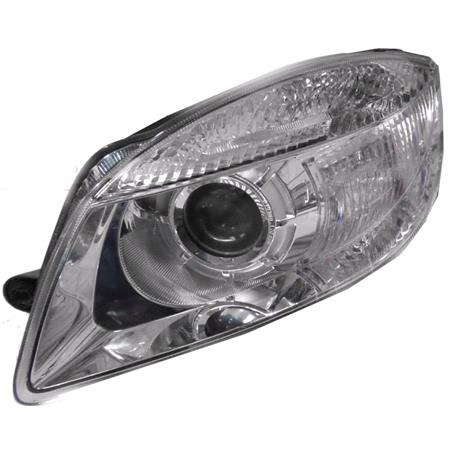 Left Headlamp (Halogen, Projector Headlamp, Takes H7 Bulb, Supplied With Motor) for Skoda ROOMSTER 2007 2010