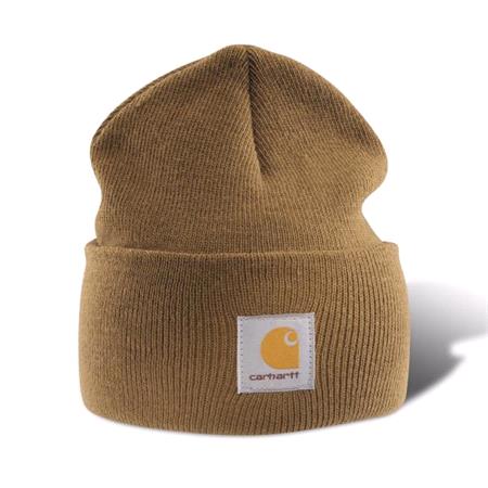 Carhartt Acrylic Watch Hat. Colour: Brown unisex universal Beanie Hat