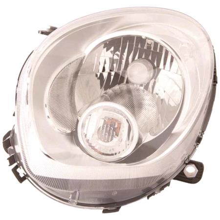 Left Headlamp (Halogen, Takes H4 Bulb, With Clear Indicator, Original Equipment) for Mini Countryman 2010 on