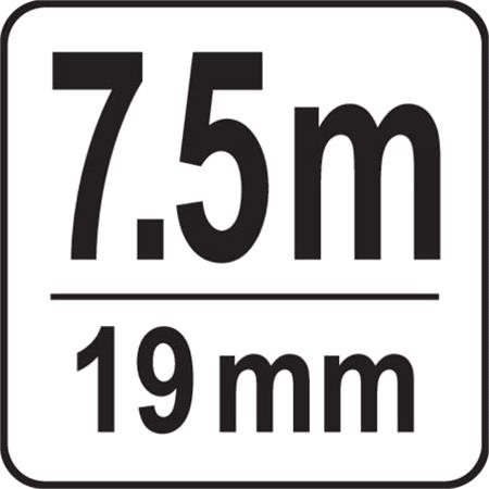 MEASURING TAPE YELLOW BLACK 7.5Mx25MM