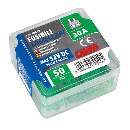 Set of 50 plug in fuses, 12 32V   30A