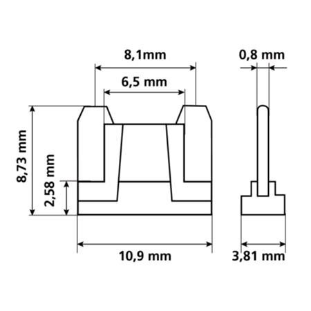 Set 10 micro low profile fuses, 12 32V