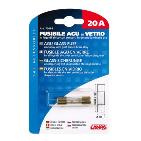 AGu glass fuse, 12 32V   20A