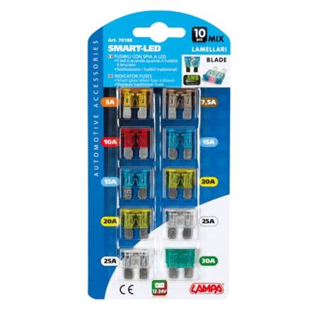 Smart Led, mix 10 indicator plug in fuses, 12 32V