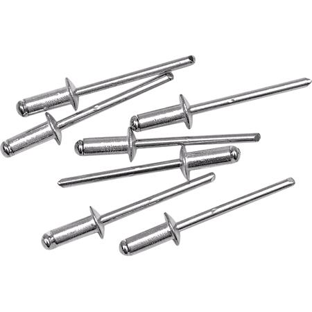 ALUMINIUM BLIND RIVETS 9.6x4.8MM 50PCS