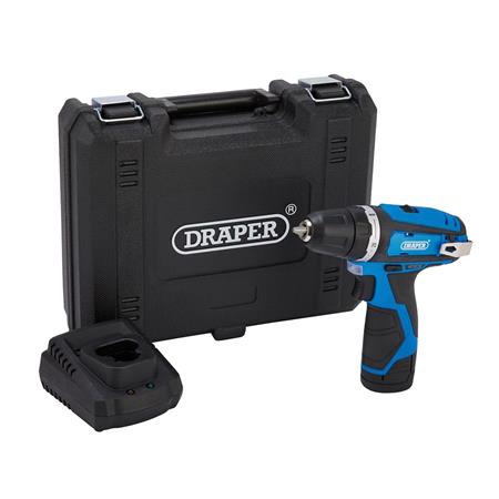 Draper 70328 12V Drill Driver, 1 x 1.5Ah Battery, 1 x Fast Charger, Case