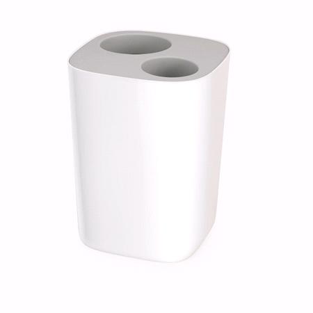 Joseph Joseph Split Bathroom Waste Separation Bin   Grey and White 