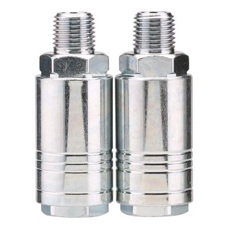 Draper 70863 1/4" Male Quick Coupling (Pack of 2)