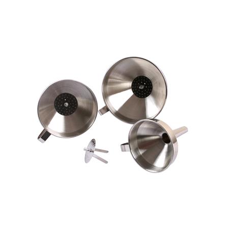 Stainless Steel Funnels   Set of 3