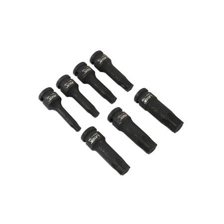 Long Impact Star Socket Bits 1/2"   Set of 7