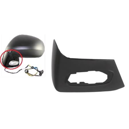 Left Lower Wing Mirror Cover (primed, with indicator lamp hole) for C4 Grand Picasso, 2006 2013