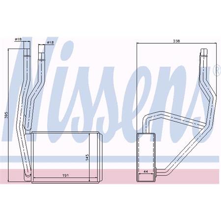 Nissens Interior Heating Heat Exchanger   71765