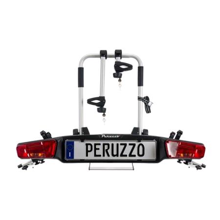 Peruzzo Zephyr silver tow bar mounted bike rack (e bikes)   2 bikes