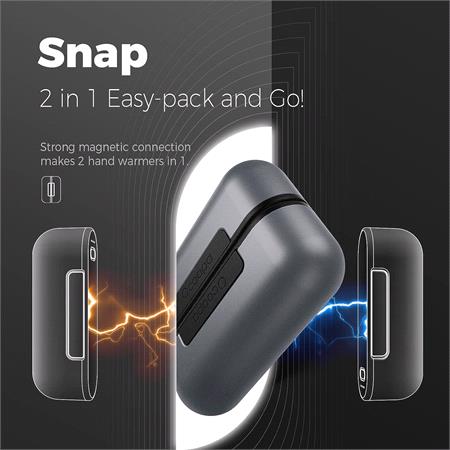 Ocoopa UT2s Double Rechargeable Hand Warmers and Power Banks 10000mAh   Grey