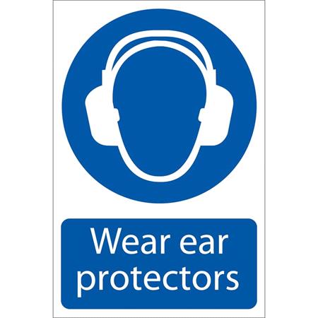 Draper 72063 'Ear Protectors' Mandatory Sign