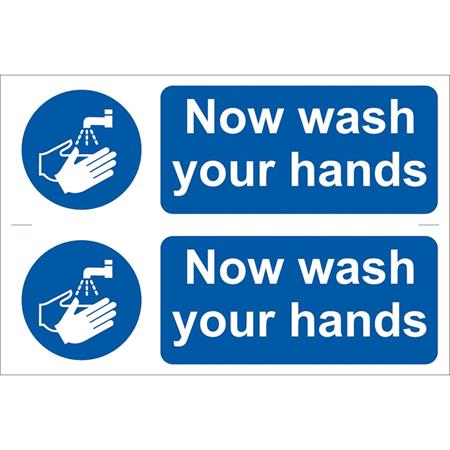 Draper 72162 2 x 'Wash Your Hands' Mandatory Sign