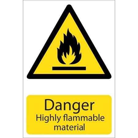 Draper 72352 'Danger Flammable Material' Hazard Sign