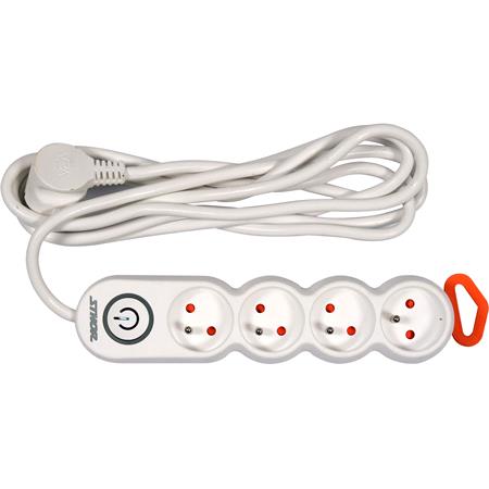 POWER STRIP W. GROUND 4S 3M
