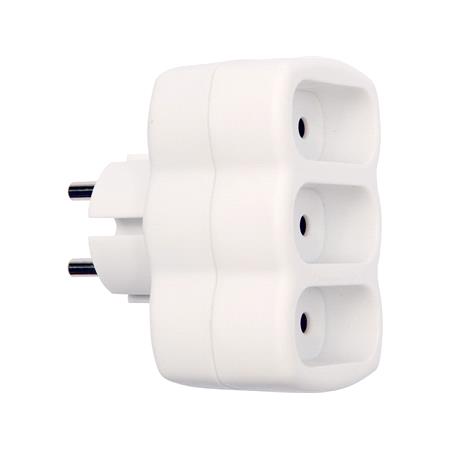 ADAPTOR W.OUT EARTHING 3 SOCKETS