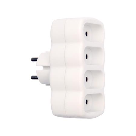 ADAPTOR W.OUT EARTHING 4 SOCKETS