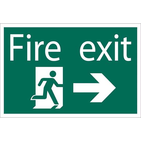 Draper 72447 'Fire Exit Arrow Right' Safety Sign