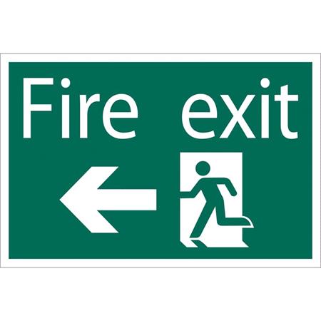 Draper 72448 'Fire Exit Arrow Left' Safety Sign