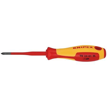 KNIPEX 72452 VDE Insulated Phillips Screwdriver, PH1 x 80mm   Slim