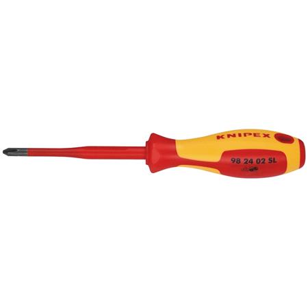 KNIPEX 72453 VDE Insulated Phillips Screwdriver PH2 x 100mm   Slim