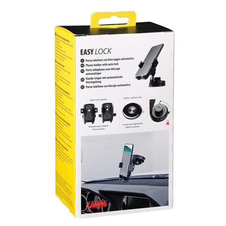 Easy Lock   Phone Holder with Auto Lock Suction Cup