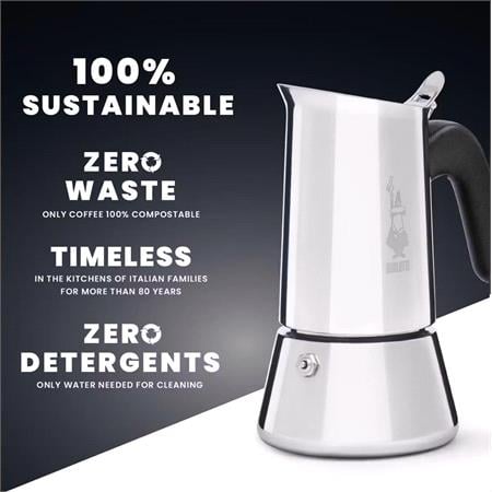 Bialetti Venus Induction Coffee Maker   Stainless Steel   6 Cups