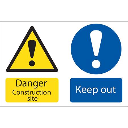Draper 72915 'Danger Construction Site' Hazard Sign
