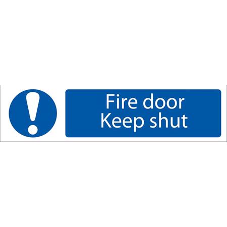 Draper 73104 'Fire Door Keep Shut' Mandatory Warning Sign