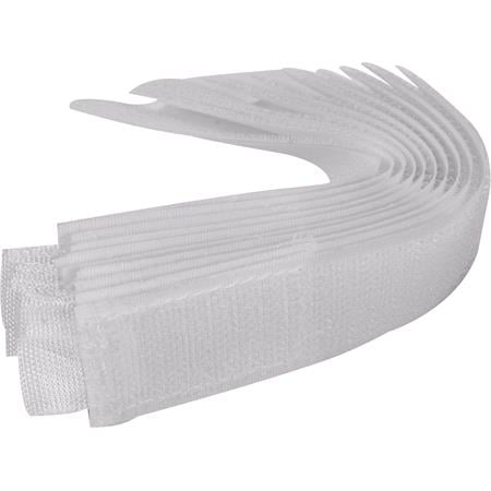 Hook and Loop Cable Ties 150mm, White   Pack of 10