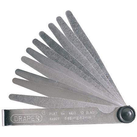 Draper 36169 10 Blade Metric Feeler Gauge Set