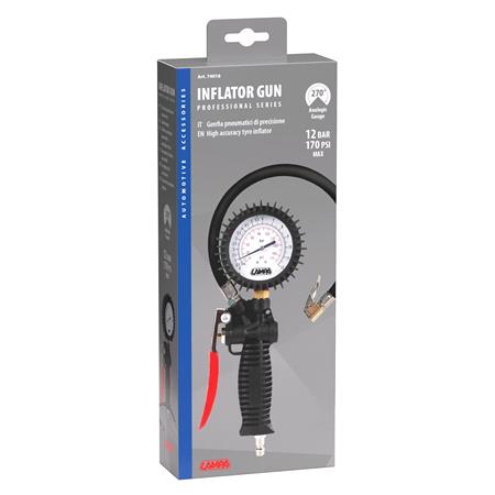 Air Tyre Inflator with High Accuracy 270° Gauge   max 12 bar / 170 psi