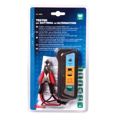 LED Battery and Alternator Tester, 12V