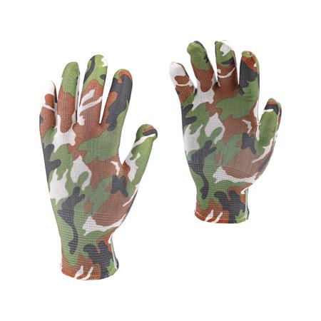 GARDEN GLOVES MILITARY PRINTING B 8"