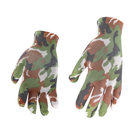 GARDEN GLOVES MILITARY PRINTING B 8"