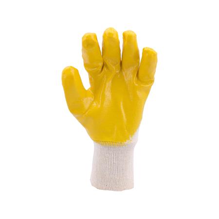 YELLOW LATEX COATED WORKING GLOVES 10.5"