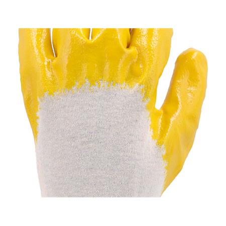 YELLOW LATEX COATED WORKING GLOVES 10.5"