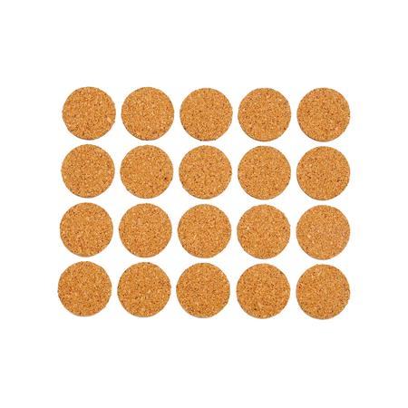 SELF ADHESIVE CORK PADS 20MM 20PCS