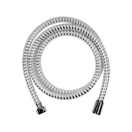 SHOWER HOSE 1.5M PVC CHROME WHITE