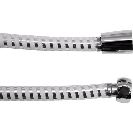 SHOWER HOSE 1.5M PVC CHROME WHITE
