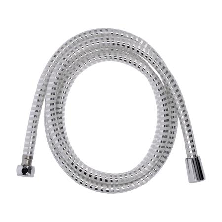 SHOWER HOSE 2.0M PVC CHROME WHITE