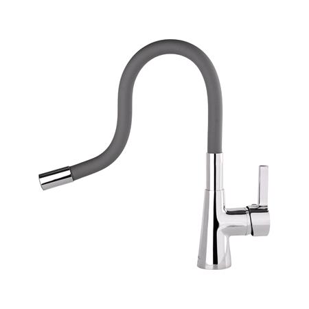 KITCHEN FAUCET D. GRAY FLEXIBLE SPOUT