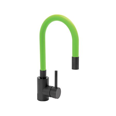KITCHEN FAUCET BLACK FLEXIBLE GREEN