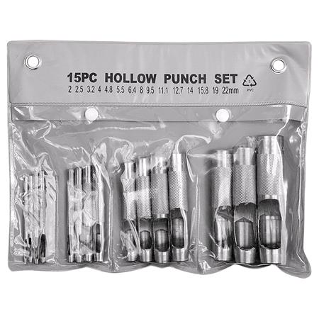 PUNCH SET 15PCS, 2 22MM