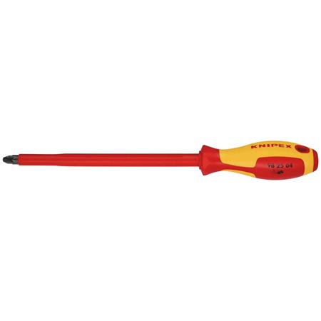 KNIPEX 76808 VDE Insulated Pozidriv Screwdriver, PZ4 x 200mm