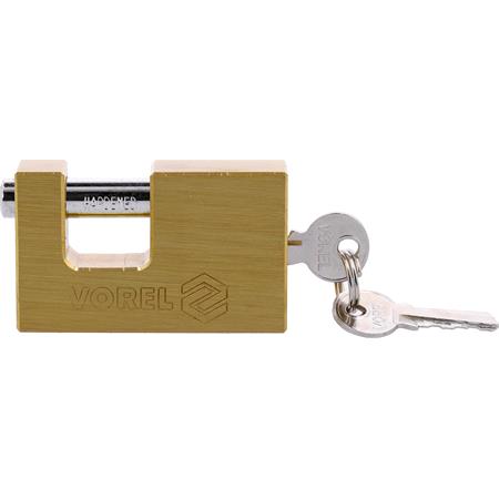 RECTANGULAR BRASS PADLOCK 75MM